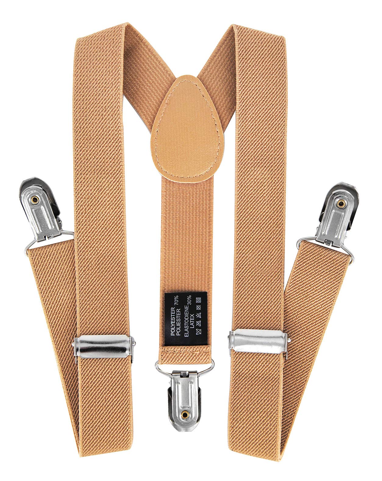 Kinder Jungen Hosenträger Y-Form Breite 2,5 cm mit 3 starken Clips Kann mit Fliege Plain Colors kombiniert werden