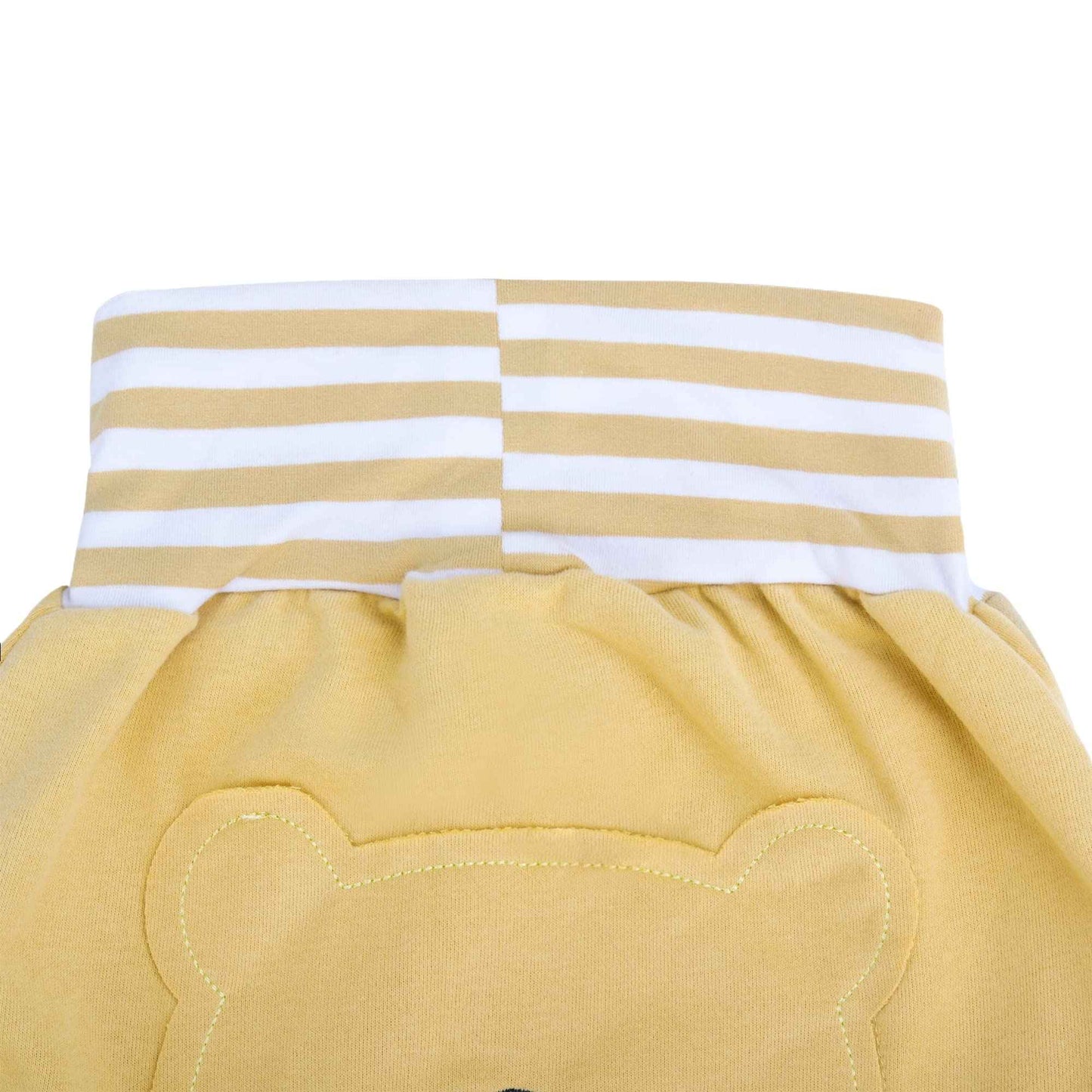Baby Boys Girls Cotton Grow Trousers Pump Trousers Elastic High Waistband Baby Trousers Casual Jogging Bottoms Soft Comfort Baby Trousers - Bear Pattern Plain Manufacturing Size 73/80/90/100