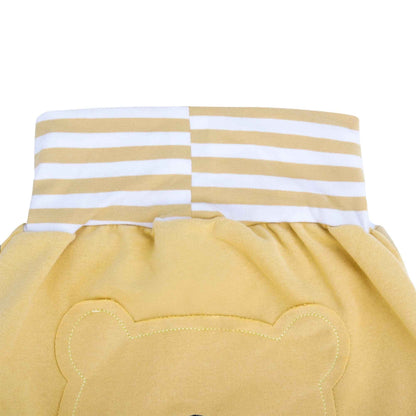 Baby Boys Girls Cotton Grow Trousers Pump Trousers Elastic High Waistband Baby Trousers Casual Jogging Bottoms Soft Comfort Baby Trousers - Bear Pattern Plain Manufacturing Size 73/80/90/100