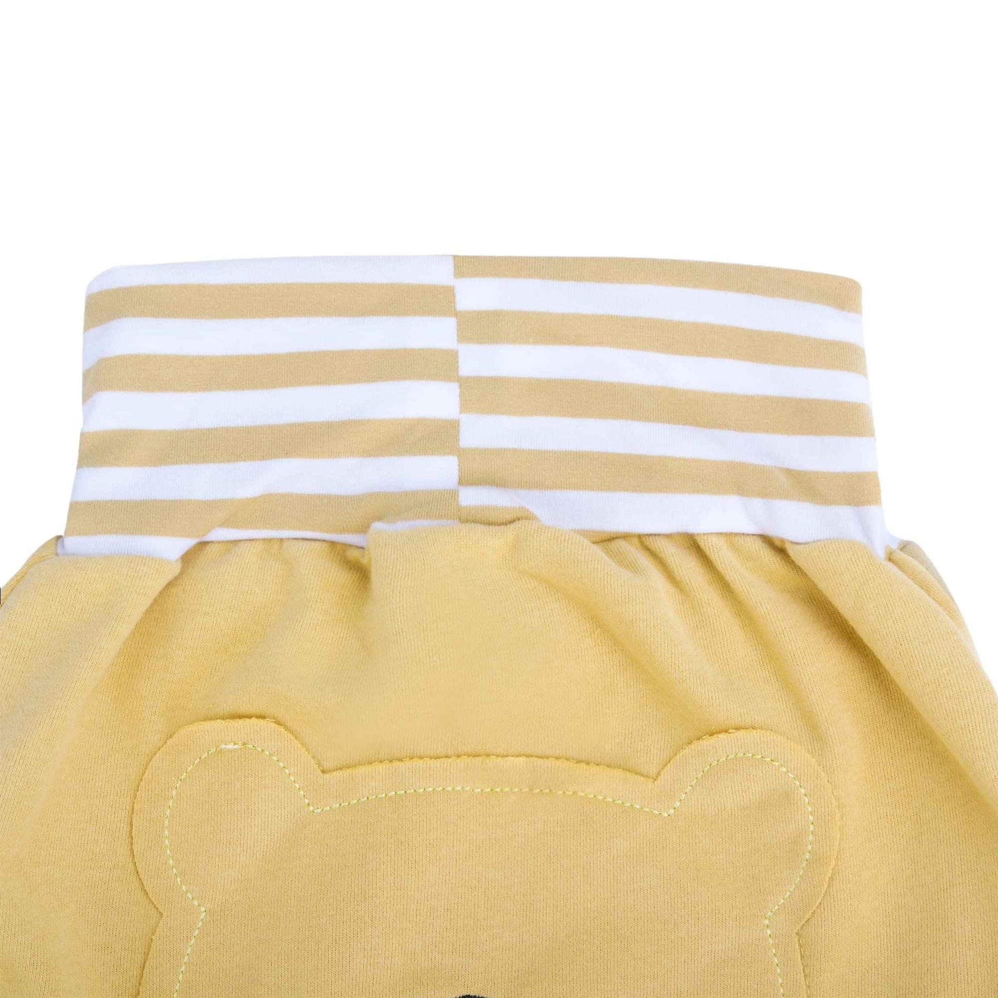 Baby Boys Girls Cotton Grow Trousers Pump Trousers Elastic High Waistband Baby Trousers Casual Jogging Bottoms Soft Comfort Baby Trousers - Bear Pattern Plain Manufacturing Size 73/80/90/100