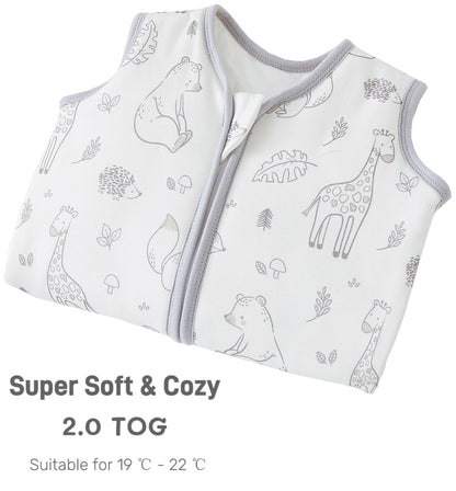 Chilsuessy Baby Sleeping Bag, 2.5 Tog, Winter Baby Sleeping Bag, Cotton, All-Year Sleeping Bag, Newborn Winter Sleeping Bag, 2.5 Tog/Lion Forest, 67 cm/0-6 Months