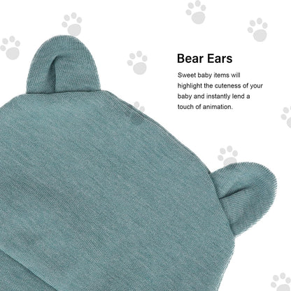 DRESHOW Newborn Baby Hat and Gloves Set Beanie Clothing Unisex Infant Hat Kindergarten Cap Baby Boys Girls 0-6 Months 