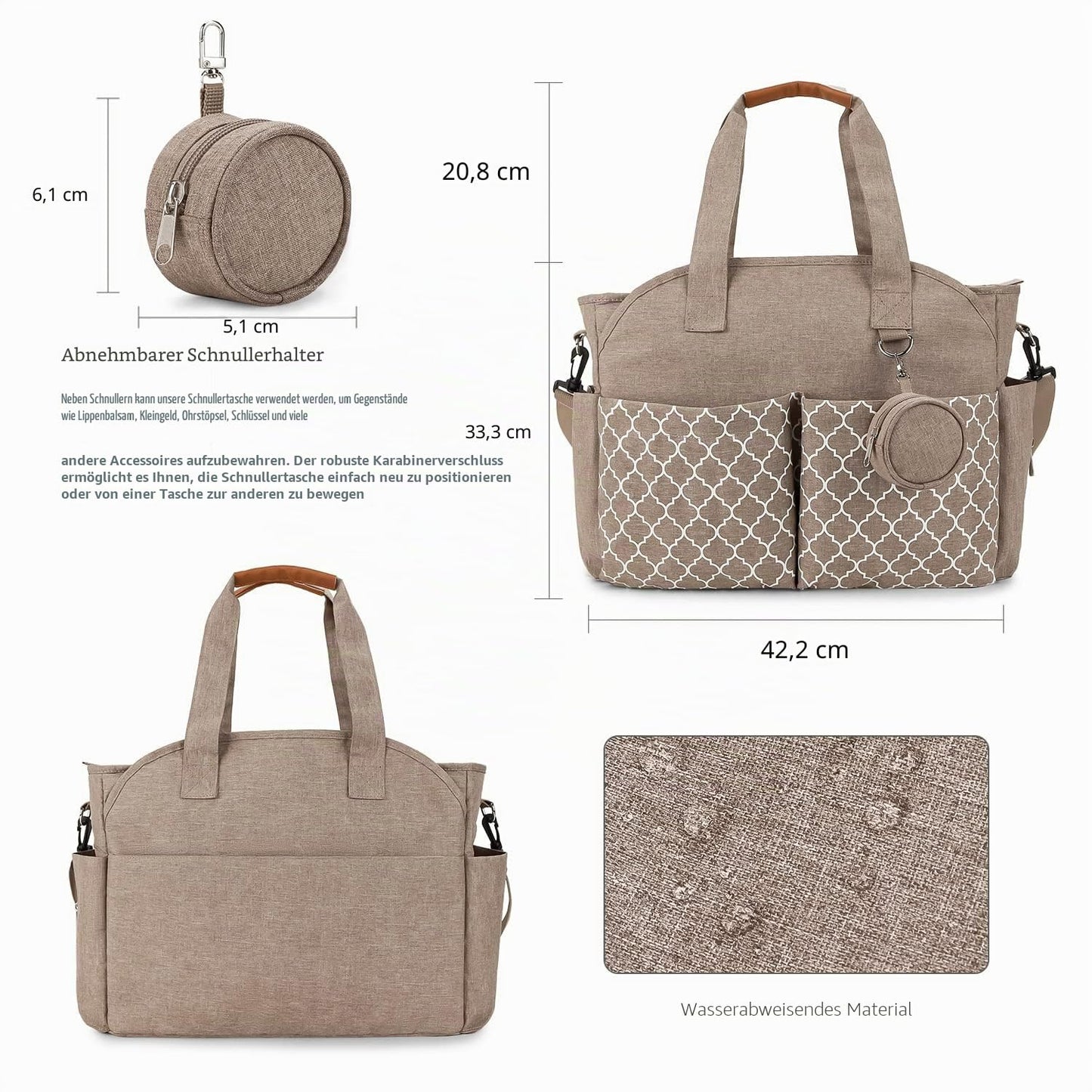 Wickeltasche Baby Wickeltasche Große Babytaschen für Mama mit Wickelstation Multifunktions Reise