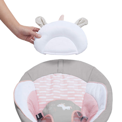 Ingenuity, Morrison Baby Rocker with Soothing Vibrations &amp; 8 Melodies, Play Arch with 2 Toys, Volume Control, Padded Headrest, 3-Point Harness, from Birth to 9 kg 