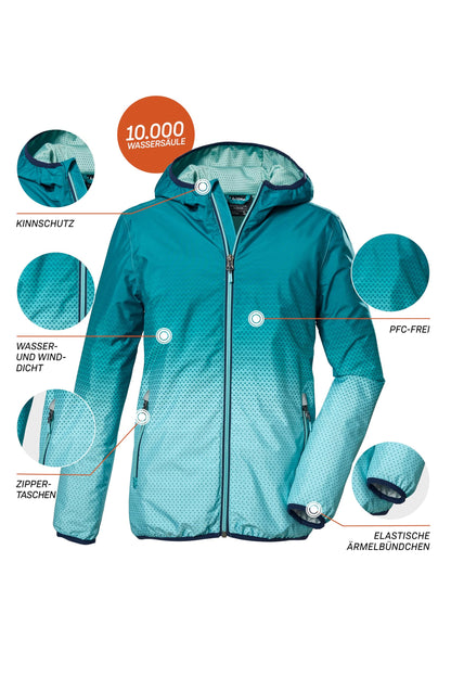 Killtec Mädchen Kos 331 Grls Jckt Funktionsjacke/Outdoorjacke mit Kapuze