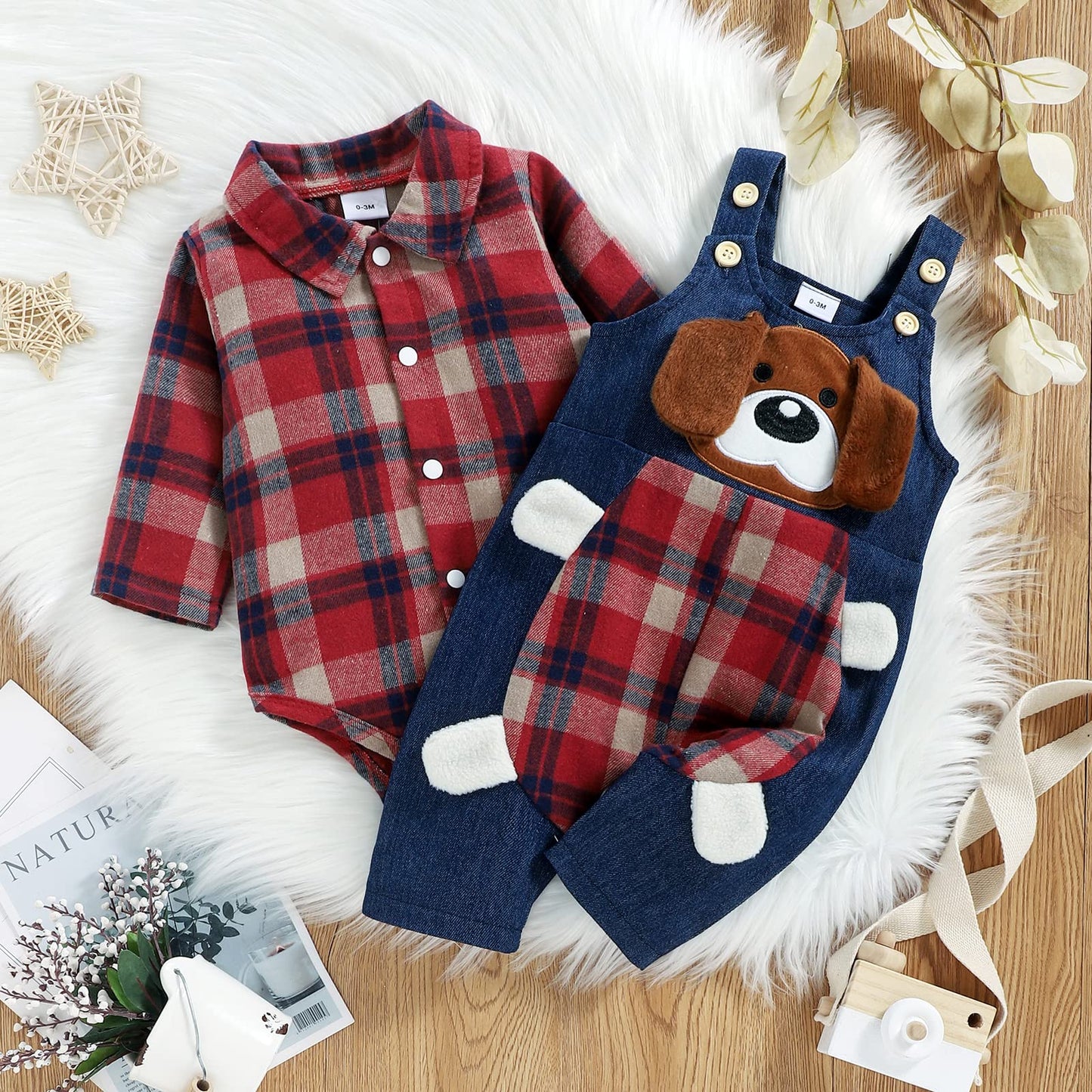 Baby Jungen Kleidung Strampler Latzhose Set Kleidung Sets für Jungen Baby Set Neugeborenes Geschenk