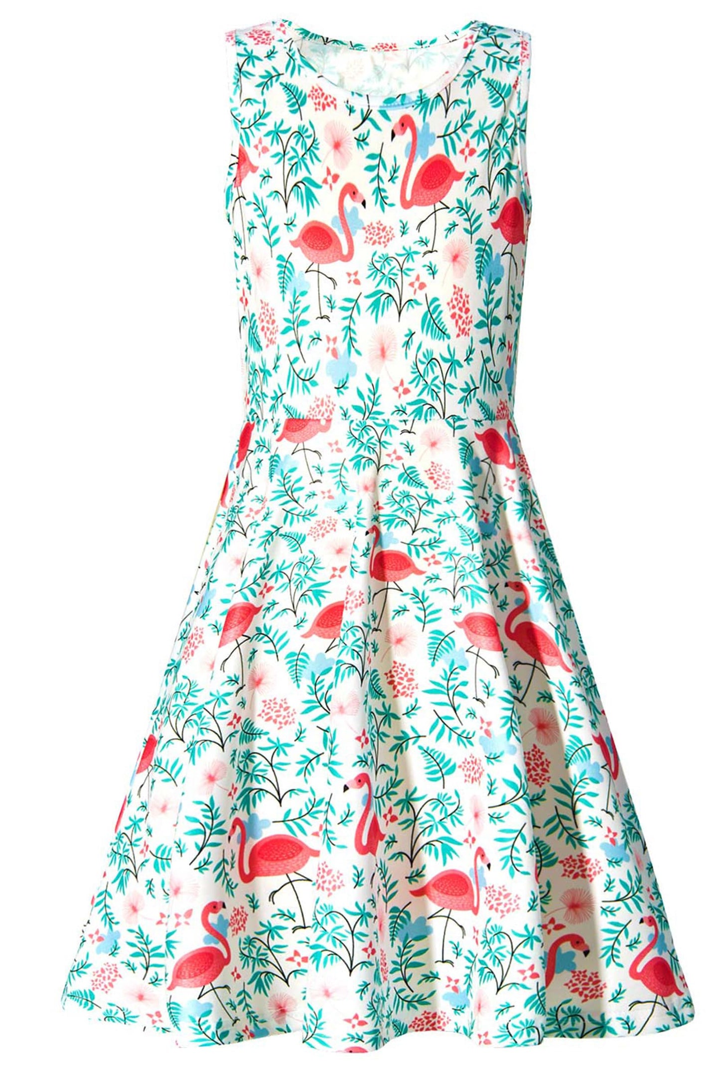 Mädchenkleid Schmetterling A-Linie Ärmelloses Sommerkleid Buntes Kleid 4-12 Jahre