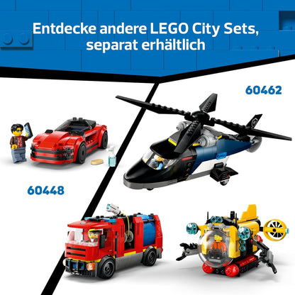 LEGO City Schrottplatz mit Autos - Spielzeug mit Schrottpresse und Kran, 2 Spielzeugautos, 4 Arbeiter Minifiguren & Bürogebäude - Geburtstagsgeschenke für Jungen und Mädchen ab 8 Jahren 60472