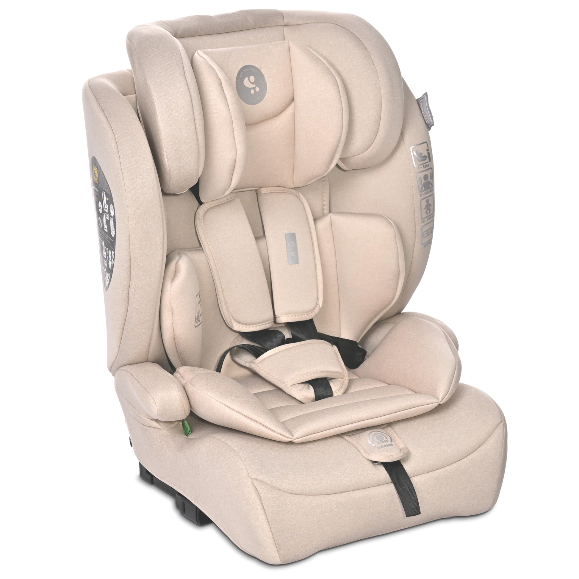 Lorelli Auto Kindersitz Rio mit Isofix, i-Size 76-150 cm, Mitwachsender Autositz für Kinder, Babysitz, Autokindersitz, Verstellbare Kopfstütze, 5-Punkt-Sicherheitsgurt, Ginger - Meloni2