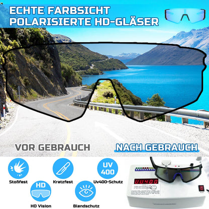 Rosedreamer Schnelle Brille Sport Sonnenbrille Herren Damen Polarisierte Sonnenbrille Fahrradbrille Laufbrille für MTB Rennrad Radfahren Biking Ski FahrradLaufen mit UV400 Schutzbrille