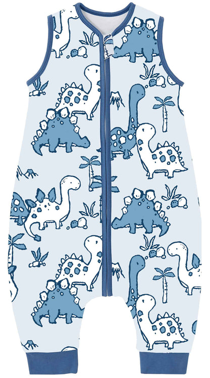 Chilsuessy Baby Sleeping Bag with Legs, 2.5 Tog All-Season Sleeping Bag (CPC Certification) for Infants, Children, Dinosaur Park, 80 cm, Baby Height 90–100 cm
