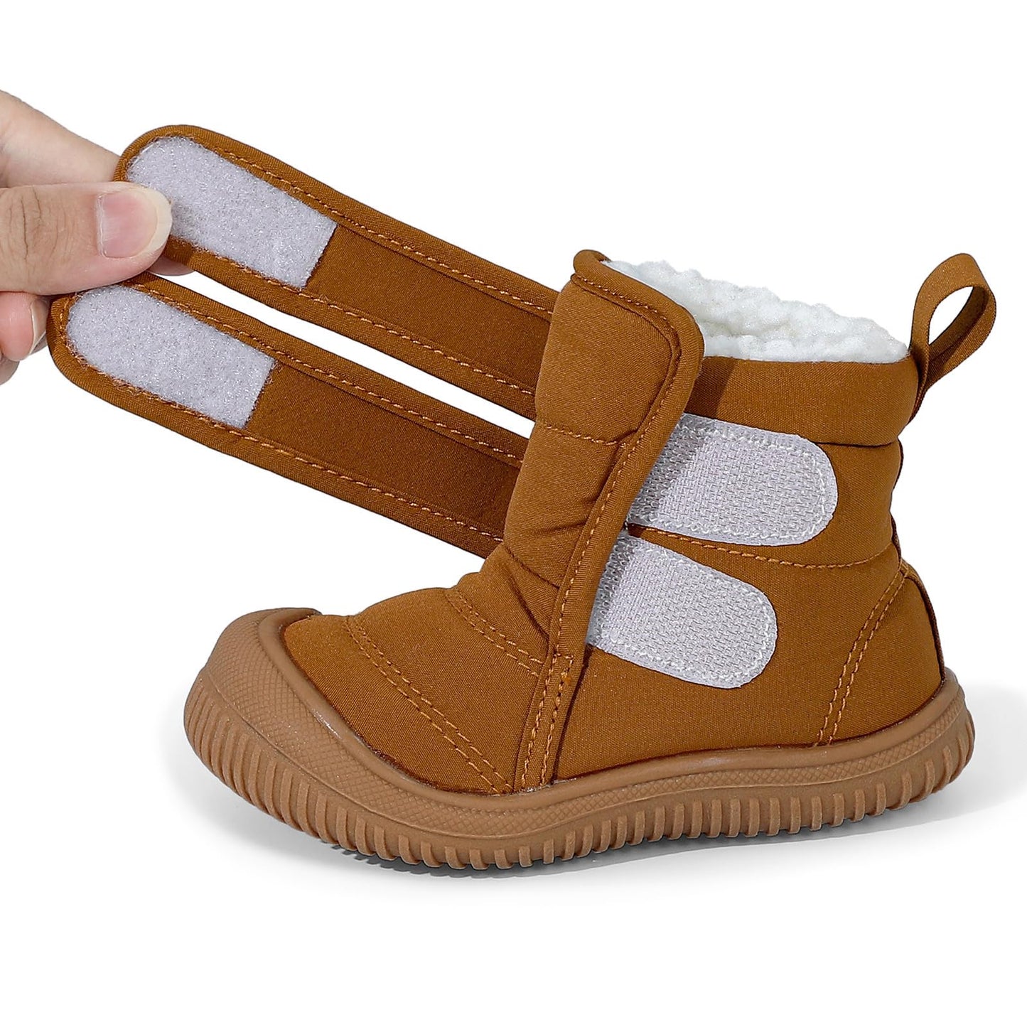 MASOCIO Winter Shoes Baby Boots Boys Girls Toddler Winter Boots Plush Flat Rubber Non-Slip Size 19-27 EU