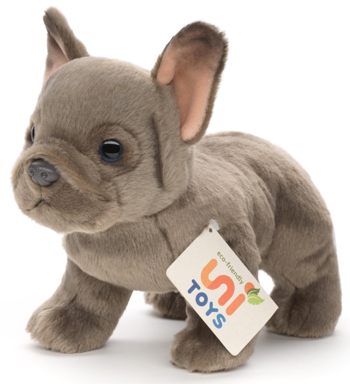 Uni-Toys - Französische Bulldogge (beige) - Ohne Leine - 26 cm (Länge) - Plüsch-Hund - Plüschtier, Kuscheltier