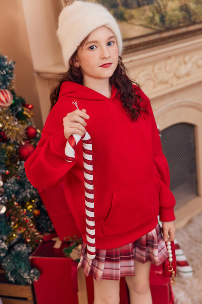 Arshiner Girls' Warm Fleece Children's Hoodie Winter Pullover with Pocket Sweatshirt for Girls 6-16 Years