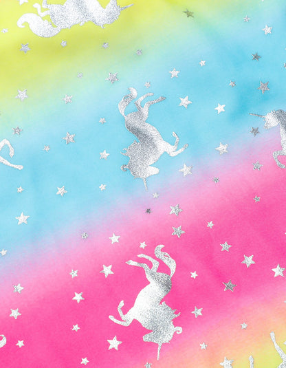 iDrawl One Piece Swimwear, Girls' Swimming Costume, Unicorn Theme, Multicoloured Summer Beachwear, UPF 50+, 3-13 Years