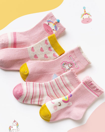 Kyopp 10 Paar Socken Kinder Mädchen und Jungen Funny Socken Lustig Animals Cotton Socken Crew Socks Winter/Sommer