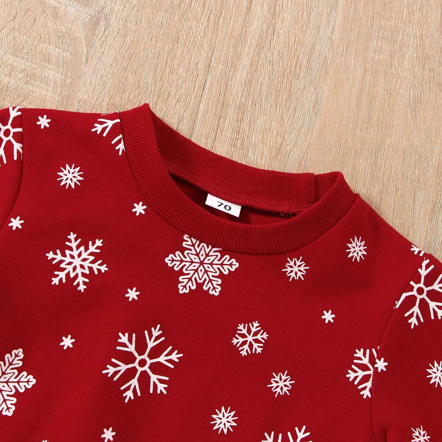 Baby Boys Girls Outfit Snow Sweatshirt + Trousers Two Piece Set Christmas New Year Baby Newborn Clothing