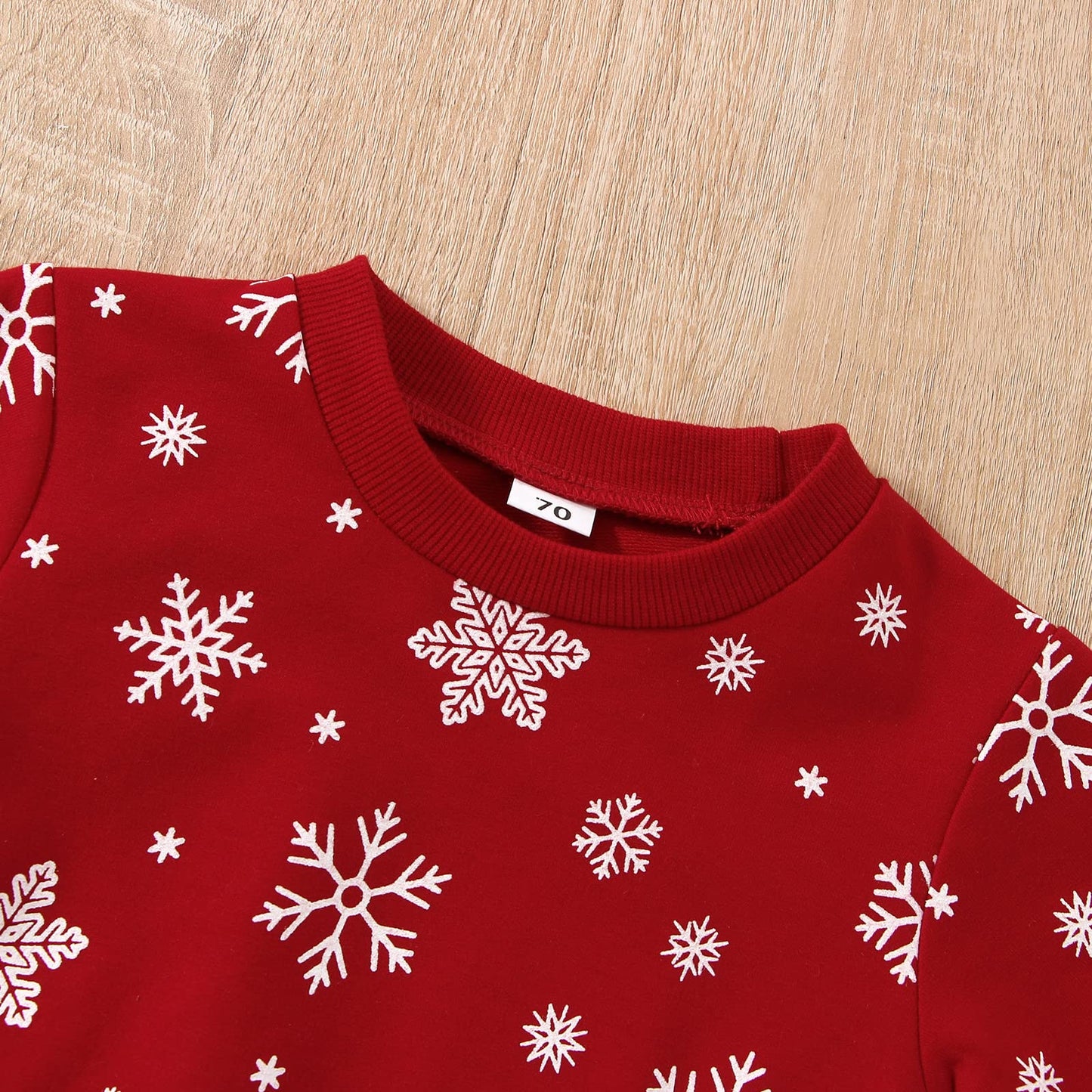 Baby Boys Girls Outfit Snow Sweatshirt + Trousers Two Piece Set Christmas New Year Baby Newborn Clothing