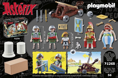PLAYMOBIL Asterix 71542 Roman Camp, Exciting Conquest of the Camp by the Gauls, Includes Magic Potion for More Body Strength, Detailed Toy for Children from 5 Years