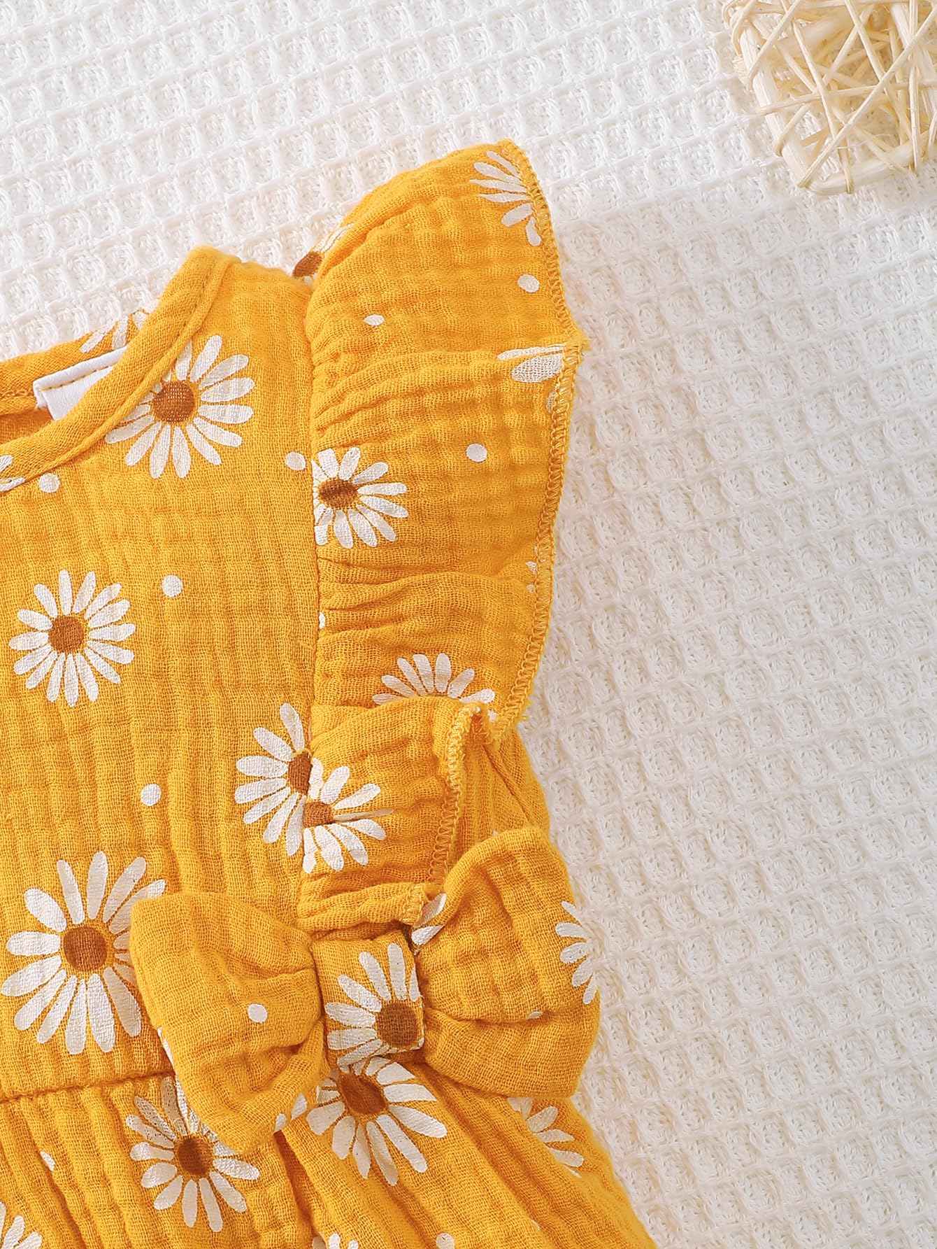 UUAISSO Newborn Baby Girl Clothing Long Sleeve Ruffle Jumpsuit Bowknot Romper Infant Girls Autumn Winter Outfits