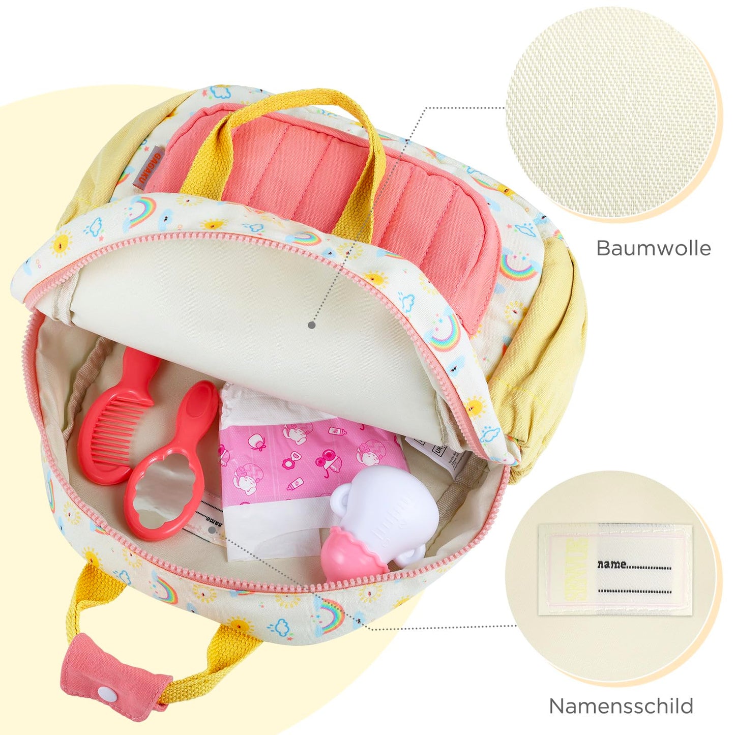 Kinderrucksack Mädchen 30cm Rucksack Kleinkind Kinderrucksack für 2-4 Jahre Kinder kindergartenrucksack Mini Tagesrucksack Reisetasche - Rosa Erdbeere