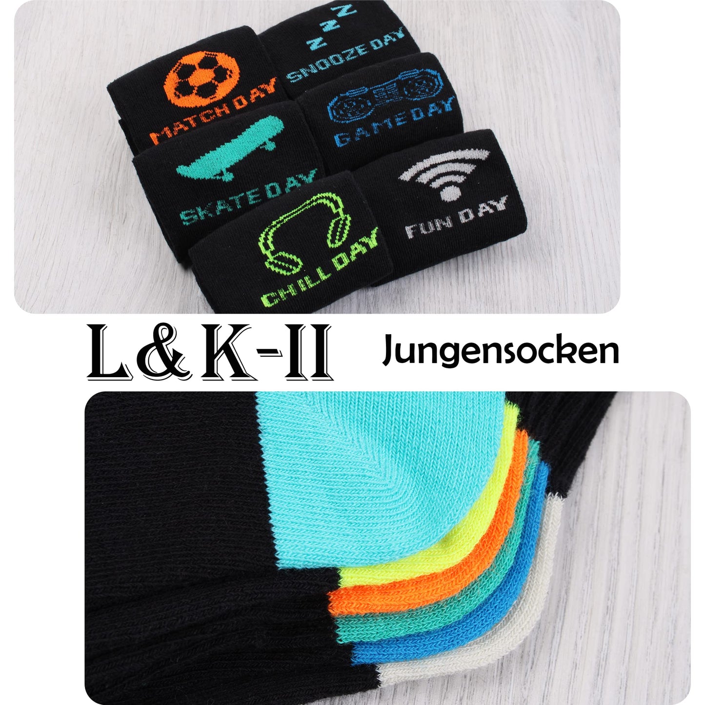 Libella 12 Paar Kindersocken Jungen Mädchen Sportsocken Fussball Wintersocken Baumwolle bunt Cotton modische makronen Füßlinge 2889VA