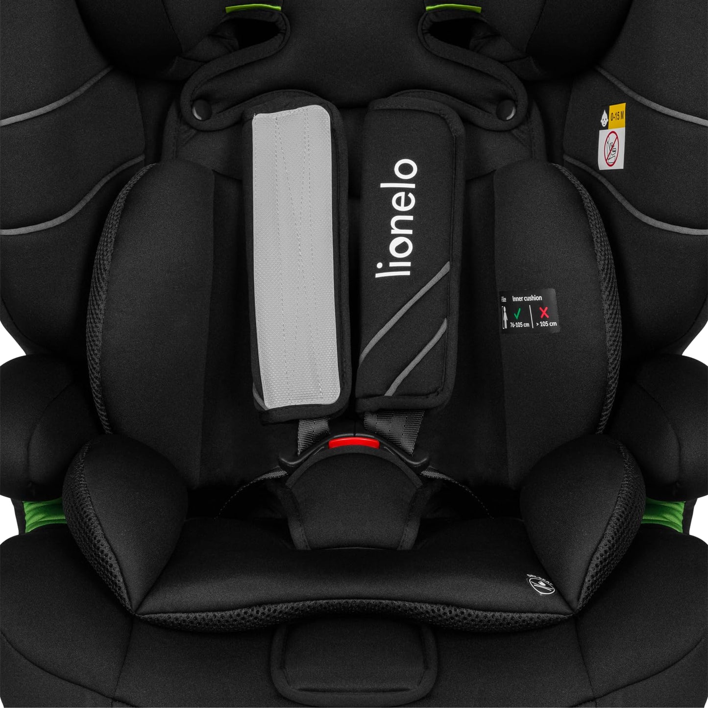 LIONELO LEVI I-SIZE 76-150 cm Kinderautositz, Gruppe 1 2 3, Seitenschutz, 10 Grad Kopfstützenverstellung Bequeme Armlehnen Verstellbare Rückenlehne, R129 i-Size