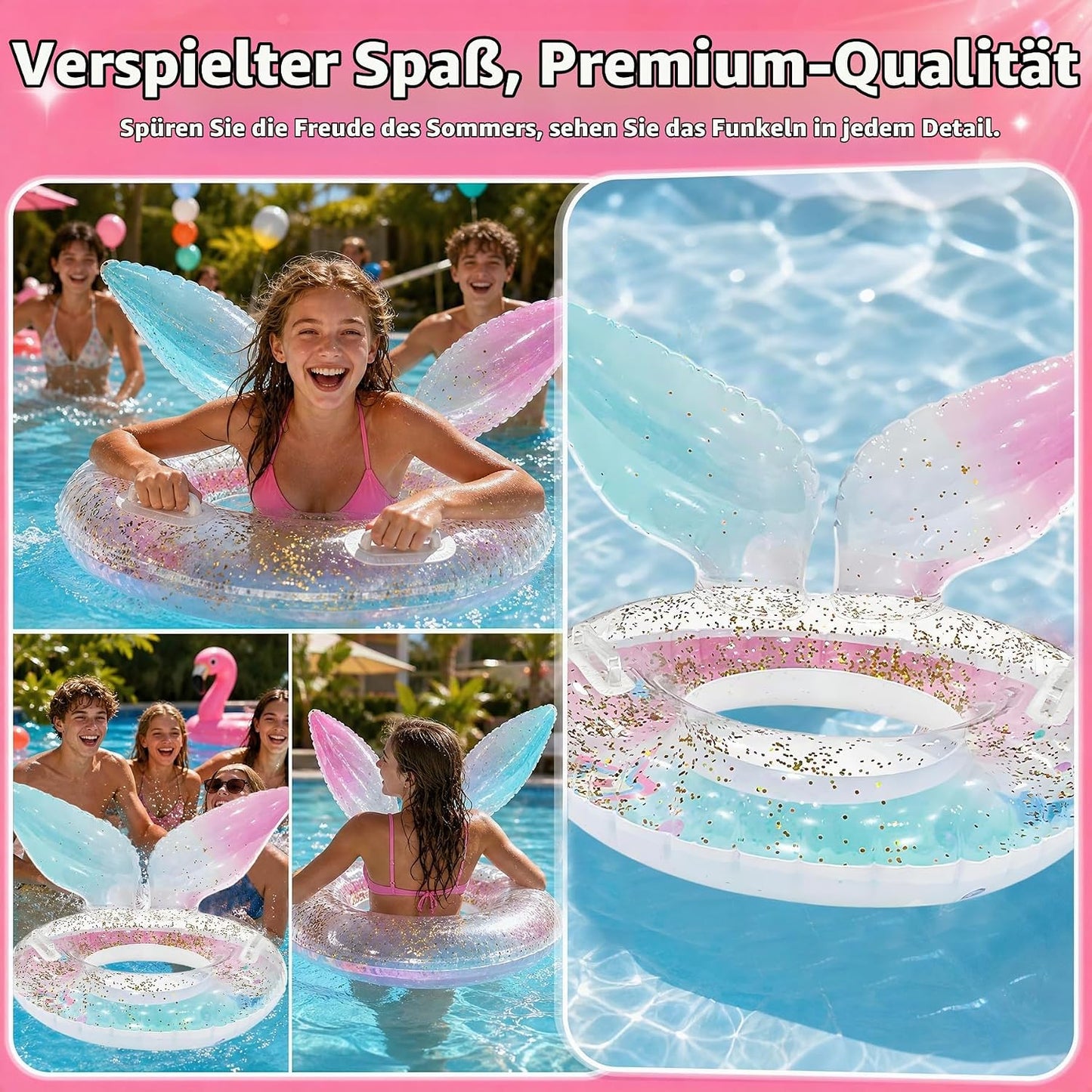 Baby Schwimmring, Baby Schwimmen Ring, Schwimmhilfe mit Schwimmsitz, Schwimmreifen für Kleinkind von 6 Monate bis 48 Monate, Schwimmlernhilfe für Mädchen und Jungs