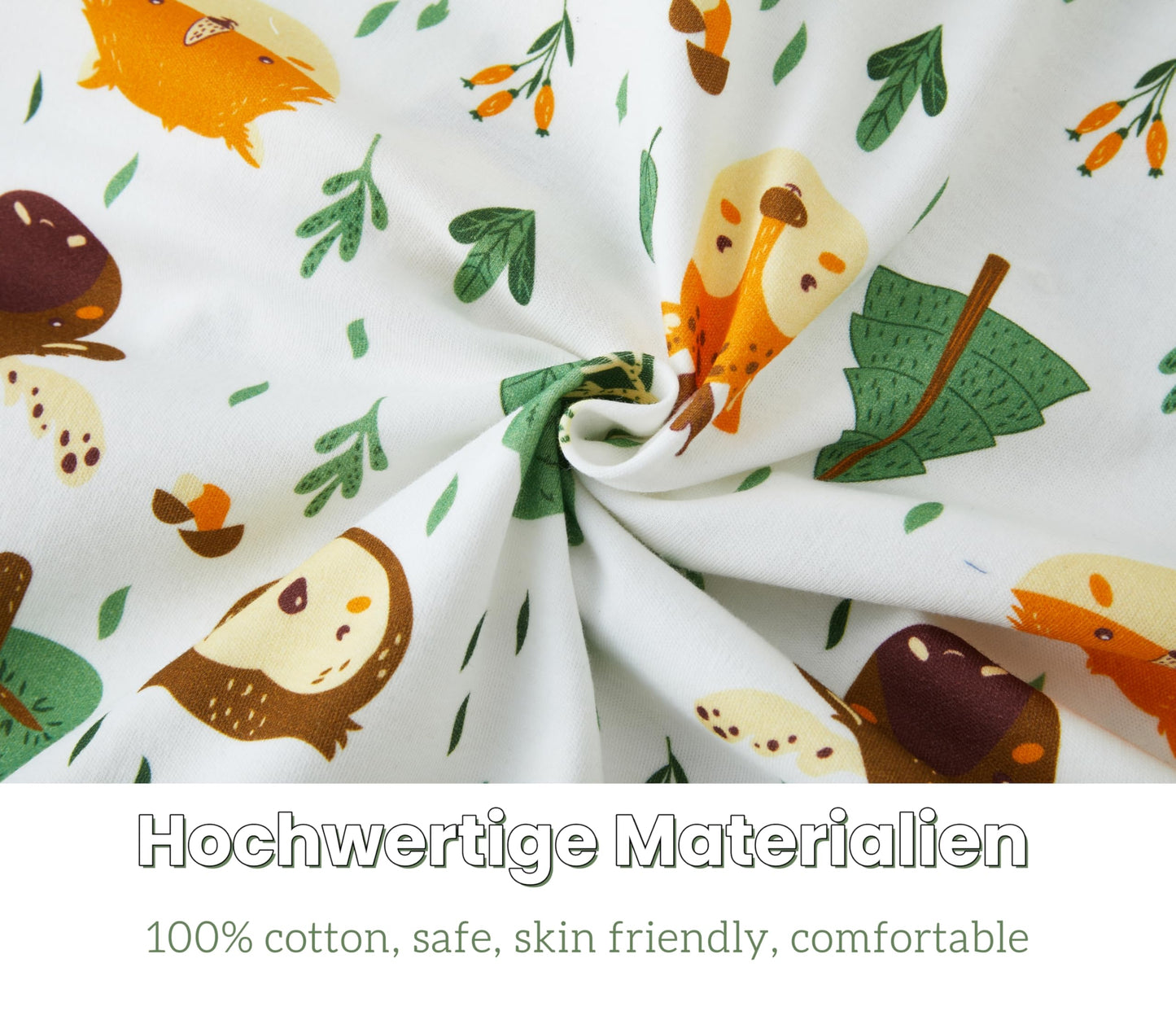 Chilsuessy Summer Baby Sleeping Bag, Small Children’s Sleeveless Pyjamas for Summer and Spring, 100 % Cotton