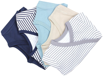 TupTam Baby Jungen Langarm Wickelshirt Baumwolle 5er Set