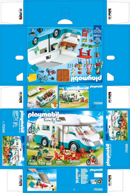 PLAYMOBIL | Family Fun | Familien-Wohnmobil | mit abnehmbaren Dach | Spielzeug für Kinder ab 4 Jahren | 70088