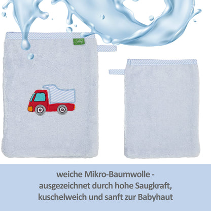 Smithy Baby Elephant Face Cloth, 100% Cotton Terry Towelling, Wash Mitt Children, Boys and Girls, Gift for Birth
