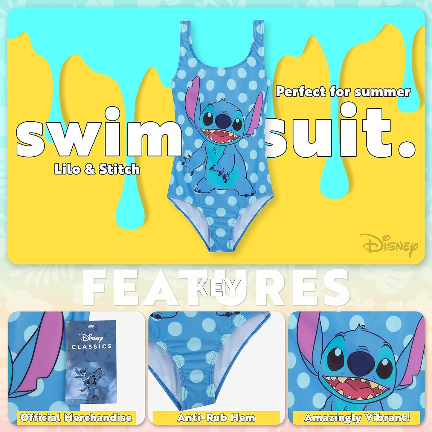 Disney Mädchen einteiliger Badeanzug, Bademode, Geschenke für Mädchen