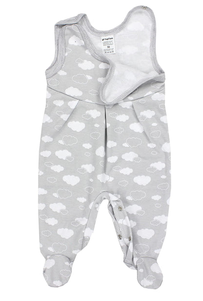 TupTam Baby Mädchen Strampler mit Fuß 3er Pack