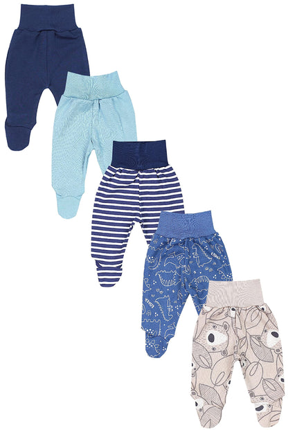 TupTam Baby Unisex Hose mit Fuß Bunte 5er Pack