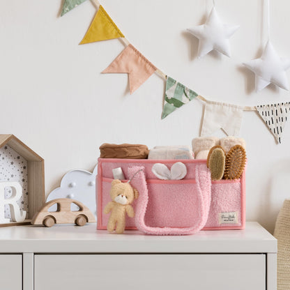 Baby Windel Caddy Organizer für Wickelauflage, Aufbewahrungskorb für Windeln und Tücher, Geschenk für Babyparty, Autowagen Organizer, Kindergarten Windel Organizer, Laptop