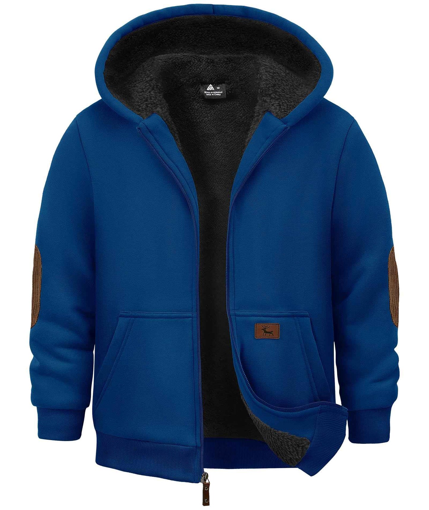 JACKETOWN Boys' Sweat Jacket Lined Children's Hoodie Sweatshirt Hoodie Fleece Jacket with Hood Long Sleeve Warm Winter Jacket Classic Pullover with Zip