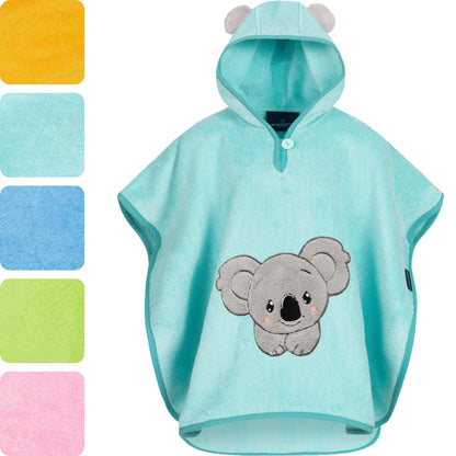 Morgenstern Bath Poncho Children's Baby Girls Boys 100% Cotton Oeko-Tex Baby Bath Towel Hooded Towel Bathrobe Terry Cloth
