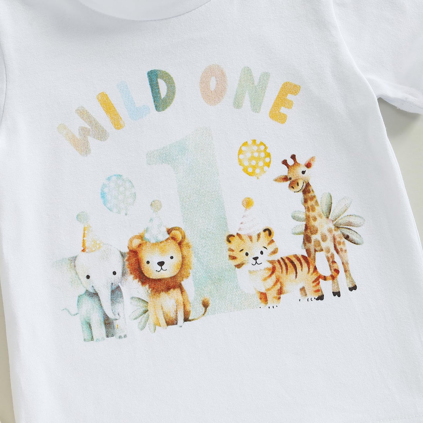 Baby Junge 1. Jahr Geburtstags T-Shirt Wild One Kurzarm Oberteil Baby Mein Erster Geburtstags Outfit Sommer Kleidung