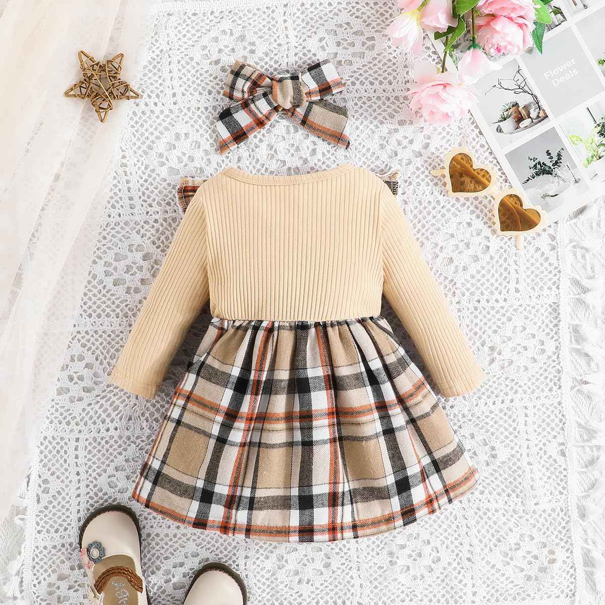 xuntao Newborn Baby Girl Christmas Clothes Long Sleeve Romper and Skirt Cute Winter Christmas Outfits Sets