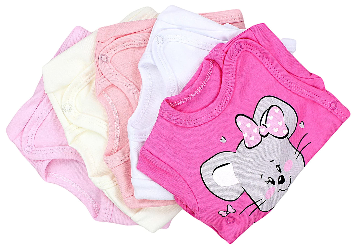 TupTam Baby Body Langarm – Wickelbody Langarm für Jungen & Mädchen, 5er Pack, 100% Baumwolle, OEKO-TEX