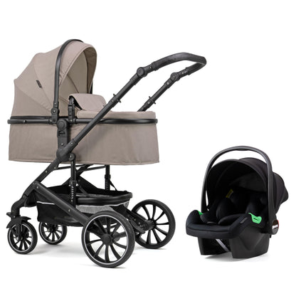 Pixini Neyla Combi Pushchair with Accessories (3-in-1 Set with Baby Seat Black/Black)