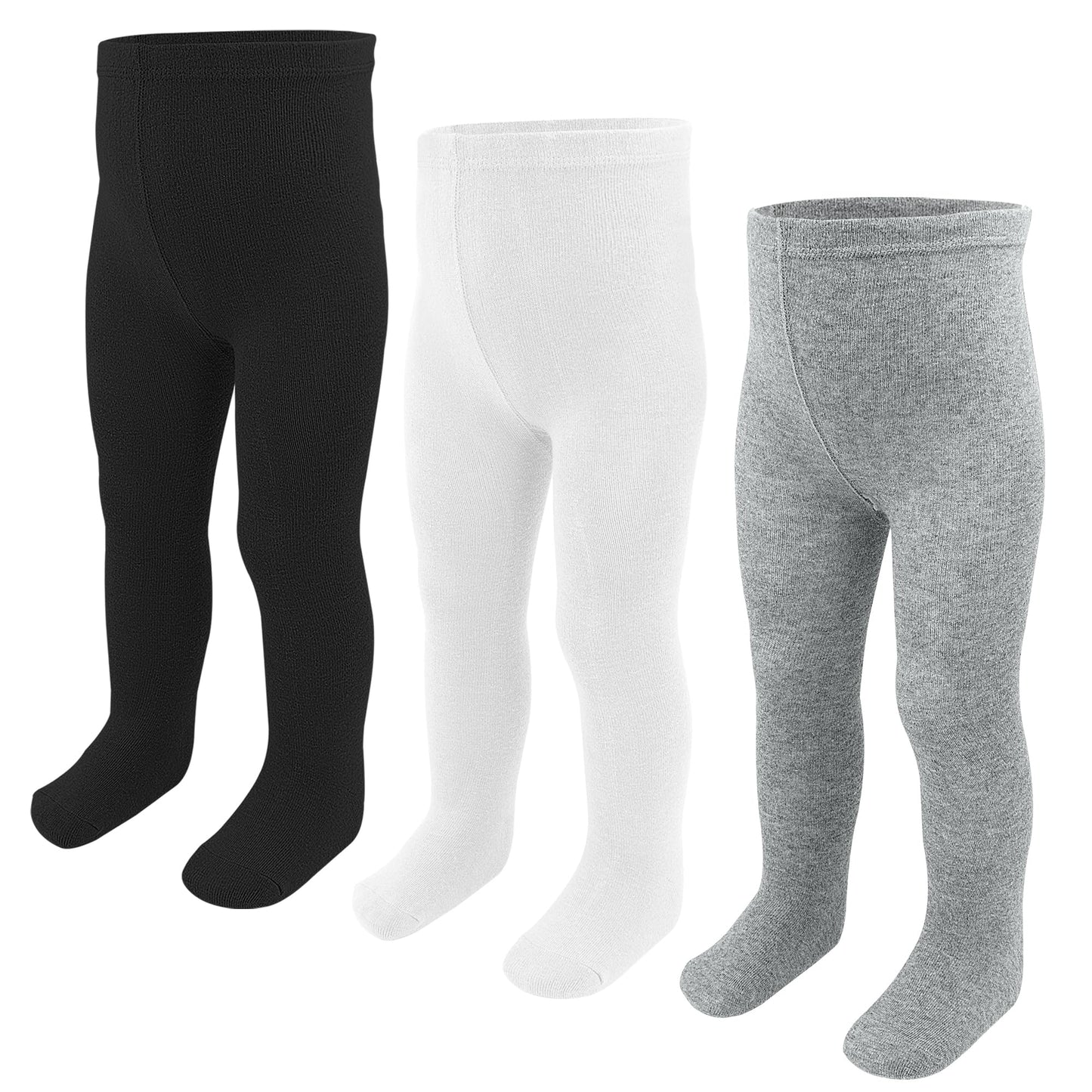 SPTRAMLE Baby Tights Girls Tights - 3 Pairs for Toddlers (0-2 Years) Cotton Tights, Baby Comfortable Breathable 9 Months 18 Months