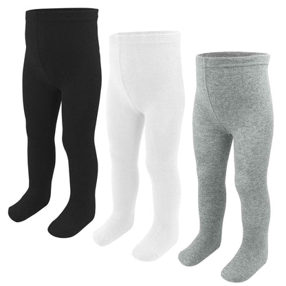 SPTRAMLE Baby Tights Girls Tights - 3 Pairs for Toddlers (0-2 Years) Cotton Tights, Baby Comfortable Breathable 9 Months 18 Months