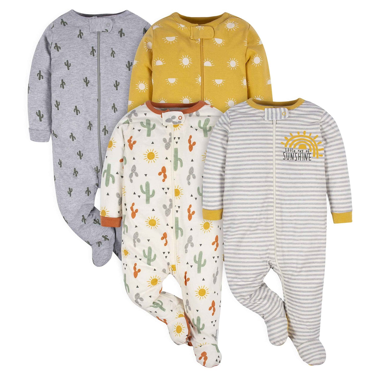 Gerber Unisex Baby 4 Pack Sleep 'N Play Footie Brisuren (4er Pack)