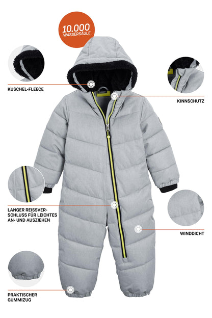 Killtec Unisex Kinder Karter Mini Jumpsuit in Daunenoptik mit Kapuze