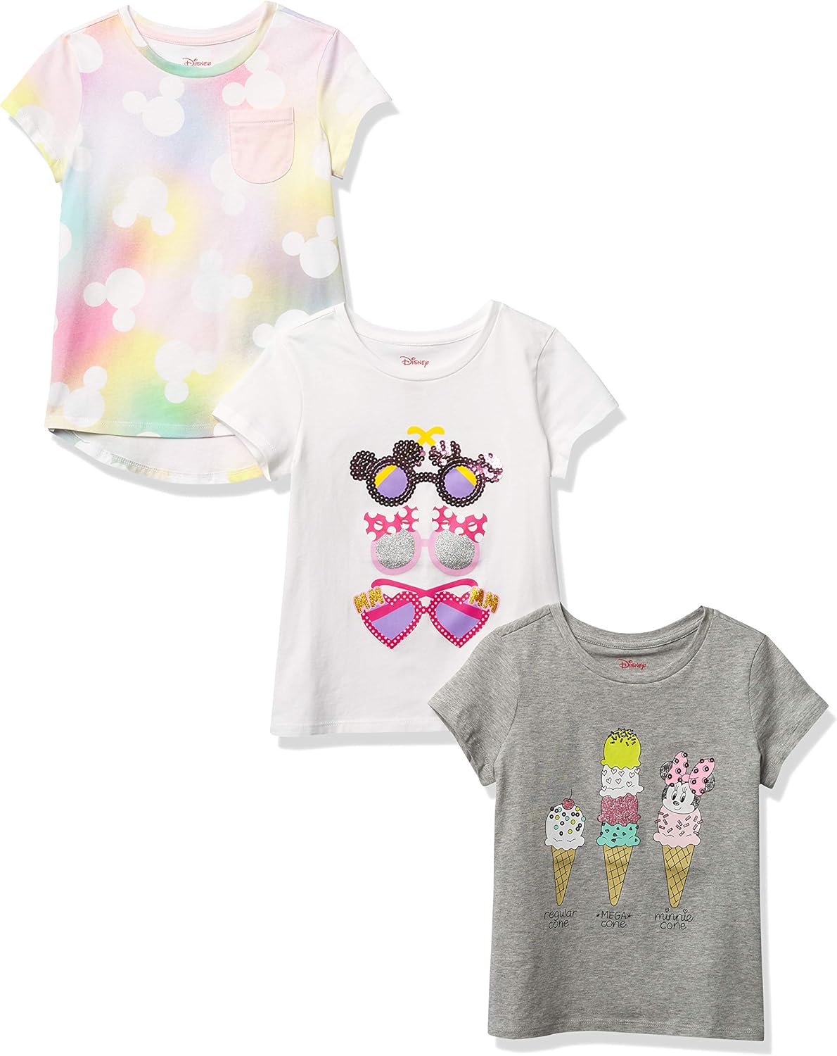 Essentials Disney | Marvel | Star Wars | Frozen | Princess Mädchen Kurzärmelige T-Shirts, Multi-Packs