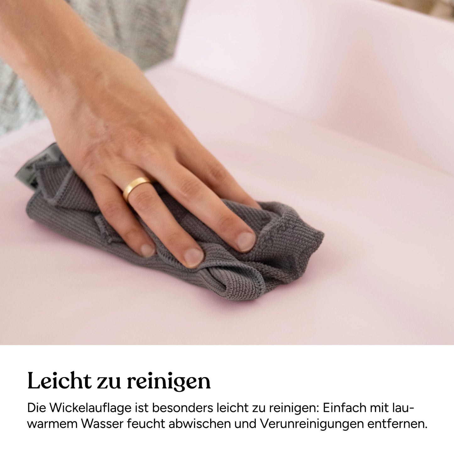 Ehrenkind® Washable Changing Mat – Hygienic, Safe and Versatile in Rose Pink – Changing Mat 72 x 85 cm – Changing Mat, Washable Table Changing Mat