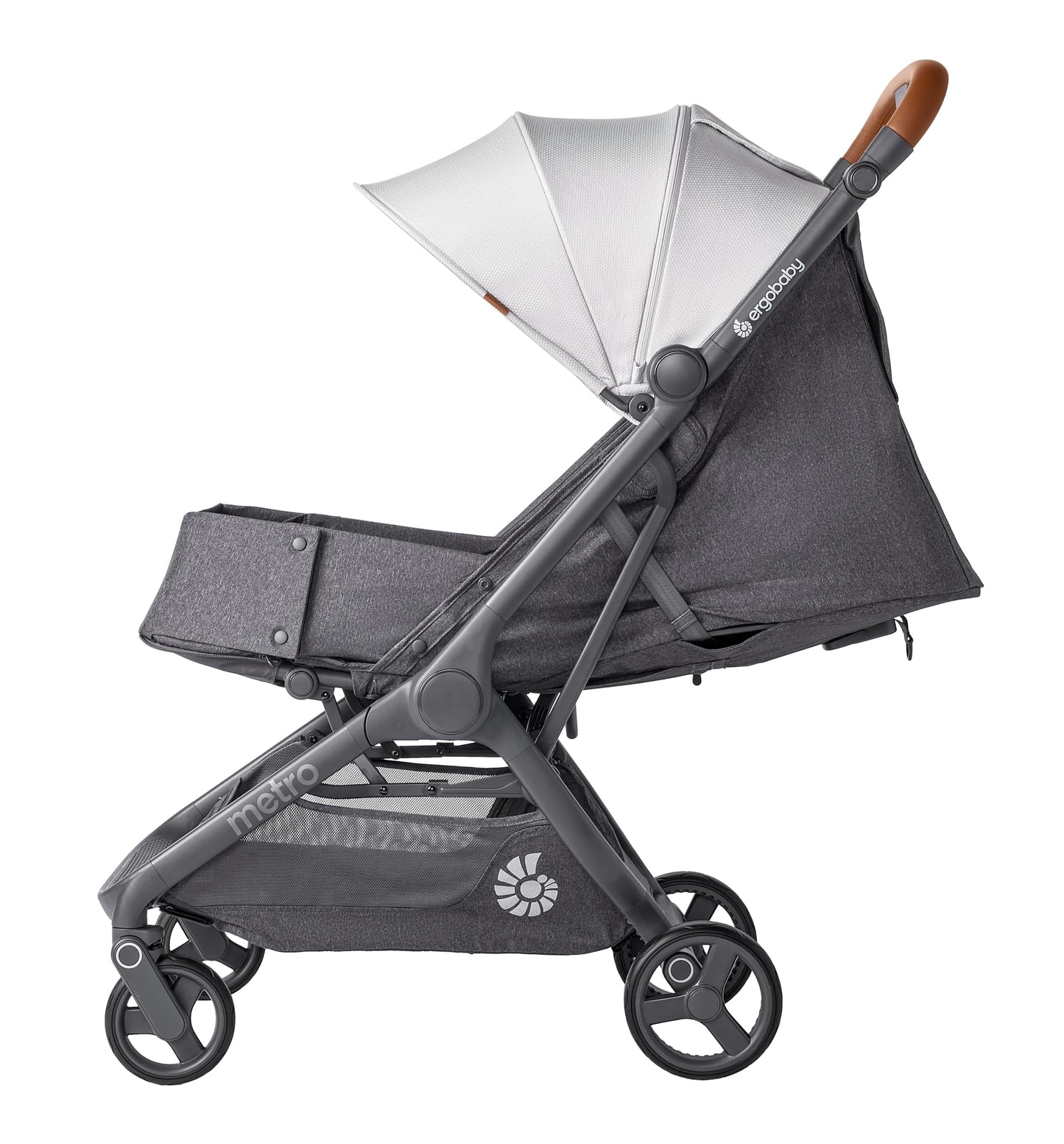 Ergobaby Metro3 Kinderwagen Buggy mit Liegefunktion, Baby-Buggy ab Geburt bis 22kg (0-4 Jahre), Zusammenklappbar und Autositz Kompatibel, höhenverstellbarer Griff, ergonomischer Sitz, Graphite Grey