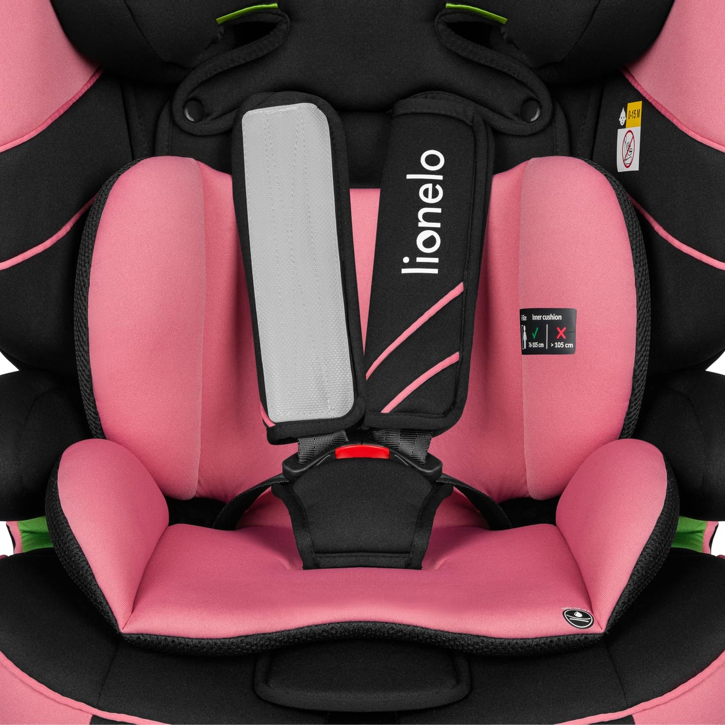 LIONELO LEVI I-SIZE 76-150 cm Kinderautositz, Gruppe 1 2 3, Seitenschutz, 10 Grad Kopfstützenverstellung Bequeme Armlehnen Verstellbare Rückenlehne, R129 i-Size